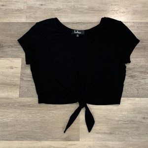 Lulus black crop top size large